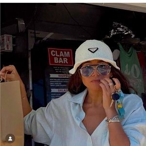 Shtwemade Crochet upcycled Prada hat